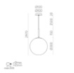 Immagine di Lampada a Sospensione Parma Oro con Paralume Sferico Vetro Bianco Ø30 cm IP44 ACB 