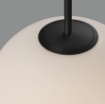 Immagine di Sospensione Parma Nero IP44 con Paralume Sferico Vetro Bianco 30 cm ACB
