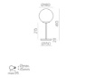 Immagine di Lumetto Decorativo Parma Oro Antico con Paralume Sfera Vetro Opale Ø18 cm ACB 