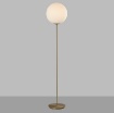 Immagine di Piantana Moderna Parma Oro Antico con Paralume Sfera Vetro Opale H150 cm ACB