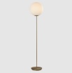 Immagine di Piantana Moderna Parma Oro Antico con Paralume Sfera Vetro Opale H150 cm ACB