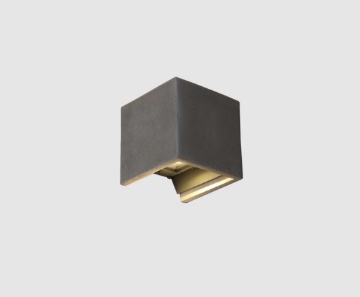 Immagine di Applique Cubo Led Sopra e Sotto per Esterno Perseo Cemento IP65 ACB
