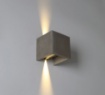 Immagine di Applique Cubo Led Sopra e Sotto per Esterno Perseo Cemento IP65 ACB