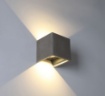 Immagine di Applique Cubo Led Sopra e Sotto per Esterno Perseo Cemento IP65 ACB