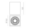 Immagine di Plafoniera Led Cubotto Cemento per Esterno Perseo IP65 ACB