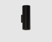 Immagine di Applique Cilindro Nero Pipe Bi Emissione Led 12w 3000k CRI90 ACB