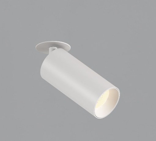 Immagine di Faretto Pipe Cilindro Bianco Da Incasso Orientabile Led 12w 3000k ACB
