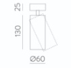 Immagine di Faretto Pipe Cilindro Bianco Da Parete Led 12w 3000k Orientabile ACB