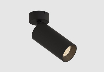 Immagine di Faretto Cilindro Nero Led 12w 3000k CRI90 Orientabile Pipe ACB
