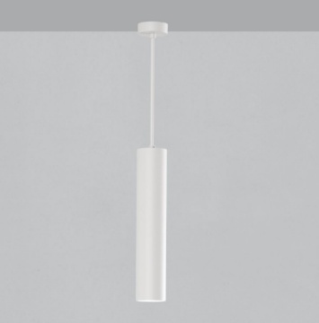 Immagine di Sospensione Penisola Bianca Cilindro Led 3000k CRI90 Ottica 36 Pipe ACB