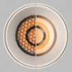 Immagine di Sospensione Penisola Bianca Cilindro Led 3000k CRI90 Ottica 36 Pipe ACB
