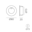 Immagine di Segnapassi Esterno Da Incasso Regal Bianco Rotondo IP54 Led 3w 3000k ACB