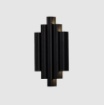 Immagine di Applique Design Cannettato Robin Nero Retroilluminazione Led 21w 3000k ACB