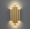 Immagine di Applique Oro Cannettato Luce Decorativa Parete Led 3000k Robin ACB
