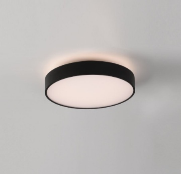 Immagine di Plafone Rotondo Roma Nero Led Luce Diretta e Indiretta Funzione CCT Ø40 cm ACB 
