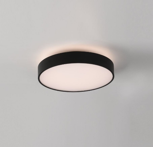 Immagine di Plafone Rotondo Roma Nero Led Luce Diretta e Indiretta Funzione CCT Ø40 cm ACB 