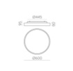 Immagine di Plafoniera Rotonda da Soffitto Roma Bianco Led CCT 2700k/3000k Ø60 cm ACB
