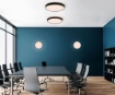 Immagine di Plafoniera Roma Nero Led Diretto e Indiretto con Funzione CCT 2700k/3000k Ø60 cm ACB