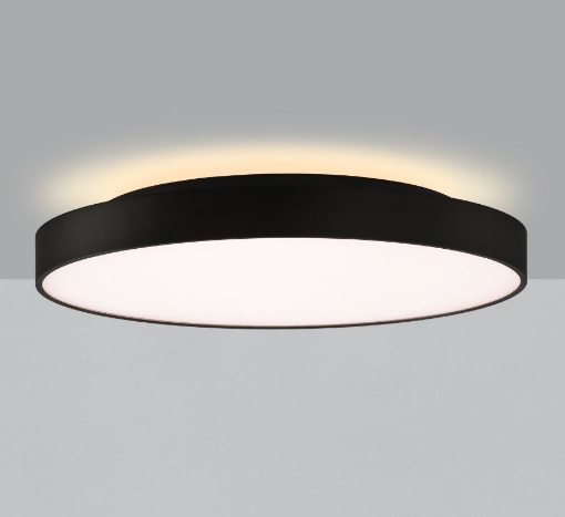 Immagine di Plafoniera Roma Nero Led Diretto e Indiretto con Funzione CCT 2700k/3000k Ø60 cm ACB