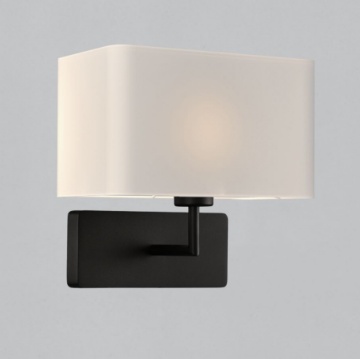 Immagine di Applique Nera Con Paralume Squadrato Romeo 1xE27 ACB
