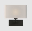 Immagine di Applique Nera Con Paralume Squadrato Romeo 1xE27 ACB