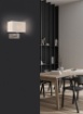 Immagine di Applique Stile Hotel Nichel e Paralume Squadrato Bianco Romeo 1xE27 ACB 