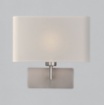 Immagine di Applique Stile Hotel Nichel e Paralume Squadrato Bianco Romeo 1xE27 ACB 