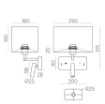 Immagine di Applique Camera da Letto Romeo Nichel Paralume Bianco 1xE27 + Led USB ACB