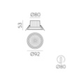Immagine di Faretto Rotondo da Incasso Bagno Led 7w CCT Safe Bianco 92mm IP65 ACB