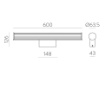 Immagine di Applique Cromo Specchio Bagno Sara Led CCT 2700k 4000k IP44 ACB