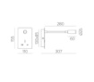 Immagine di Applique Senda Bianca Spot Led Luce Lettura con Braccio Orientabile e Porte USB
