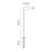 Immagine di Lampioncino Basso Led da Giardino con Picchetto Skat Antracite IP65 ACB 