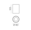 Immagine di Faretto Plafone Bianco Cilindro GU10 Soul 8 cm ACB
