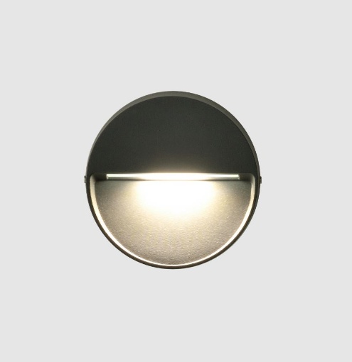 Immagine di Segnapassi Rotondo Per Esterni Antracite Led CCT Spica IP65 ACB