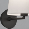 Immagine di Abatjour Da Parete Nera Applique Con Paralume Bianco Stilo ACB