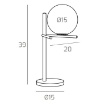 Immagine di Lampada Da Comodino Moderna Colore Sabbia Sfera Vetro Boomerang Top Light