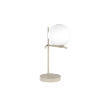 Immagine di Lampada Da Comodino Moderna Colore Sabbia Sfera Vetro Boomerang Top Light
