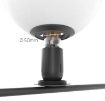 Immagine di Plafoniera Soffitto Parete Stile Moderno Holly Nero 2 Luci Sfere Vetro Top Light