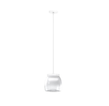 Immagine di Sospensione Piccola Boccia Vetro Satinato Led Dimmerabile 8w 3000k Drum 16 cm Top Light