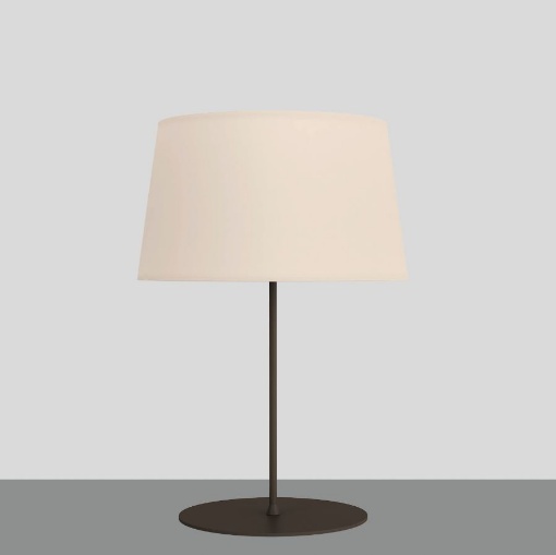 Immagine di Lampada Da Tavolo Nera Moderna Con Paralume Bianco H59 cm ACB