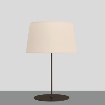 Immagine di Lume Alto da Tavolo Hotel Stilo Nero con Paralume Bianco H59 cm ACB