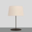 Immagine di Lampada Da Tavolo Nera Moderna Con Paralume Bianco H59 cm ACB
