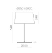 Immagine di Lampada Da Tavolo Nera Moderna Con Paralume Bianco H59 cm ACB