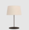 Immagine di Lampada Da Tavolo Nera Moderna Con Paralume Bianco H59 cm ACB