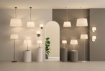 Immagine di Lume Alto da Tavolo Stilo Bianco con Paralume Tessuto H59 cm ACB