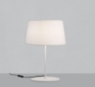 Immagine di Lume Alto da Tavolo Stilo Bianco con Paralume Tessuto H59 cm ACB
