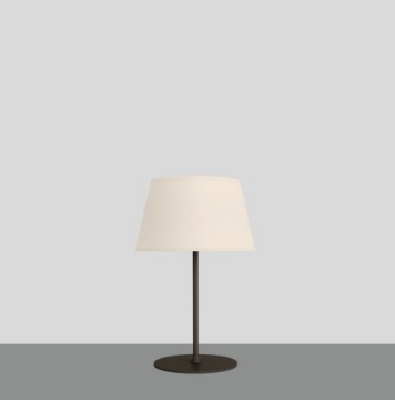 Immagine di Lumetto Comodino Nero con Paralume Bianco H41 cm Stilo ACB