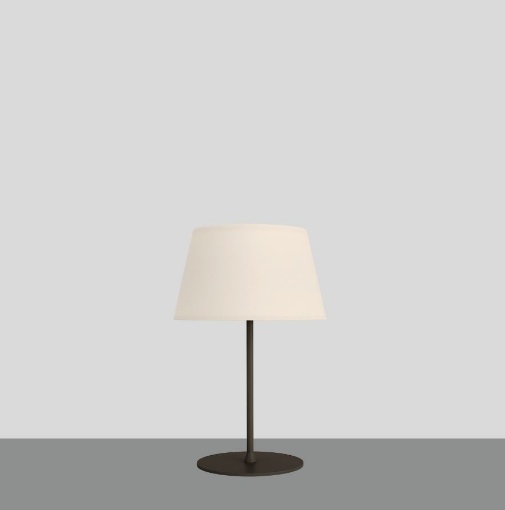 Immagine di Lumetto Comodino Nero con Paralume Bianco H41 cm Stilo ACB