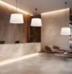Immagine di Sospensione Moderna Con Paralume In Cotone Bianco 42 cm Stilo ACB