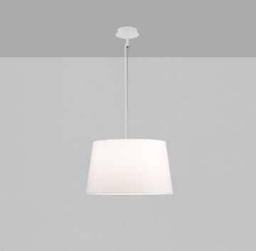 Immagine di Sospensione Bianca Con Paralume Tessuto Ø42 cm Stilo ACB